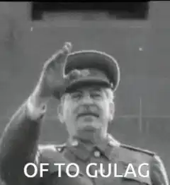 Stalin waving of to gulag
