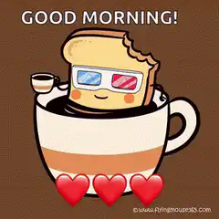 Good Morning Toast in Coffee Cup