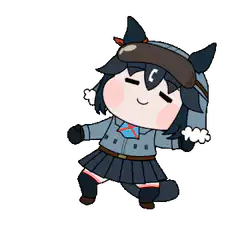 chibi horse girl dancing