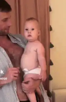 Baby points finger up