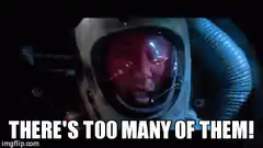 Panic in space helmet