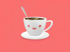 Happy coffee cup animation