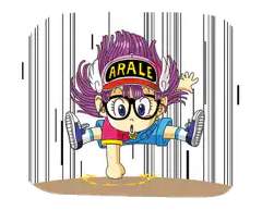 Arale Norimaki running fast