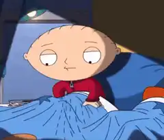 Stewie Griffin goes to sleep