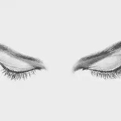pencil eyes blink open and closed