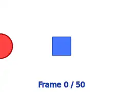 Red circle and blue square animation