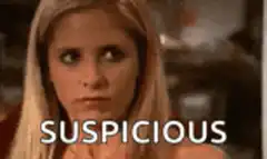 Sarah Michelle Gellar suspicious look