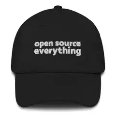 black open source everything hat