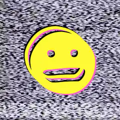 Yellow smiley face on static
