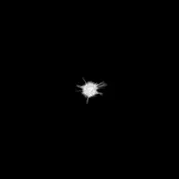 white particles explode and collapse