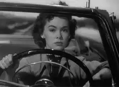 Woman driving a car