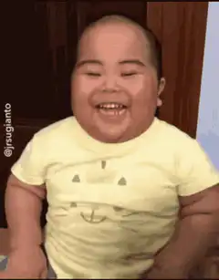 Baby laughing hysterically