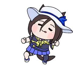 Chibi cat girl dancing