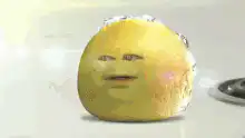 Annoying Orange melting on stove