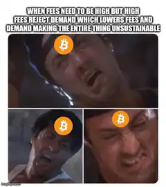 Sylvester Stallone Bitcoin Fees Meme