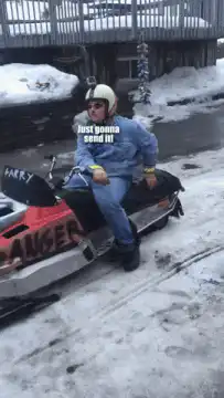 Just gonna send it snowmobile