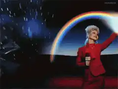Dolly Parton rainbow animation