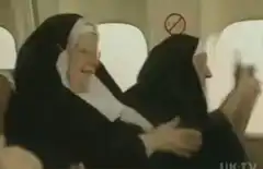 nuns dancing on plane