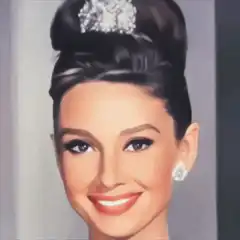 Audrey Hepburn portrait animation
