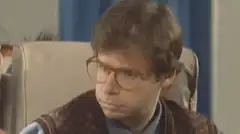 Man's eyes widen in shock