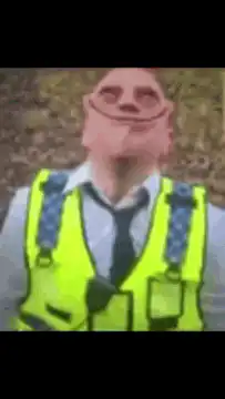 Smiling police officer