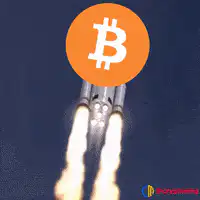 Bitcoin rocket launching