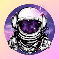 Astronaut Helmet with Galaxy Inside
