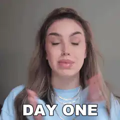 Woman reacting with shock on day one