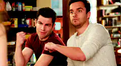 Him and Max flexing muscles