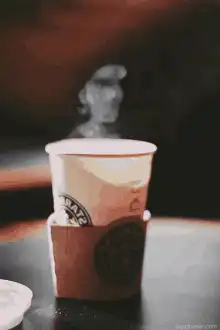 steaming coffee cup