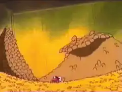 Winnie the Pooh falls into a pit