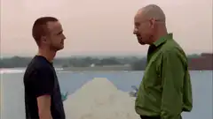 Walter White and Jesse Pinkman shake hands