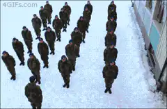 Soldiers attacked by zombies in snow
