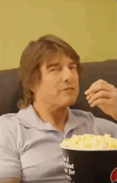 Tom Cruise loves his popcorn
