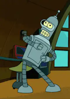 Bender dancing excitedly