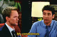 Ross says my condolences to Barney