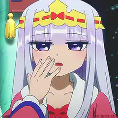 Princess Amelia blushes and covers her mouth