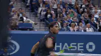 Rafael Nadal screaming in celebration