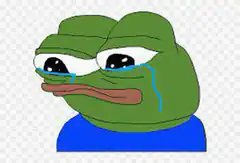 Sad Pepe the Frog crying