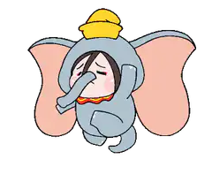 anime girl in elephant costume