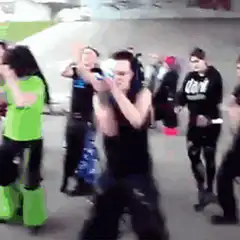 people dancing at a rave