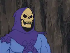 Skeletor leaves and crashes