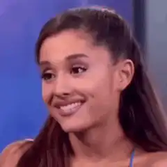 Ariana Grande Smirking and Blinking