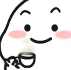 cute stick figure drinking tea