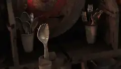 fork gets hit by hammer