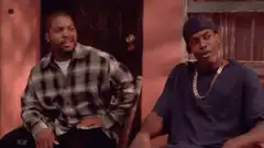 Ice Cube and Chris Tucker laughing