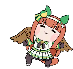 Chibi horse girl dancing