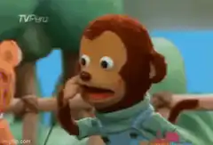 Monkey puppet shocked face