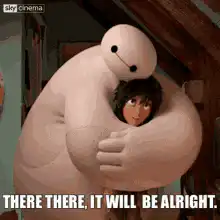 Baymax hugging Hiro