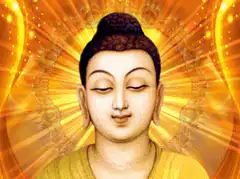 Buddha with glowing golden aura